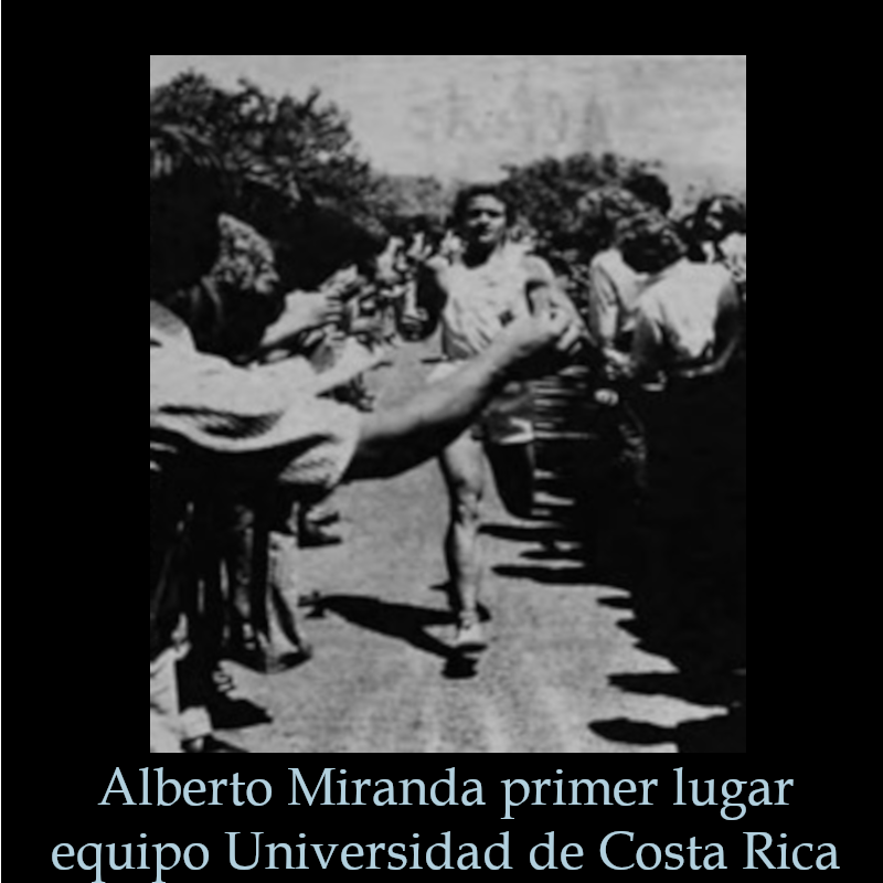 Imagen de Alberto Miranda corriendo la milla reodeado de espectadores