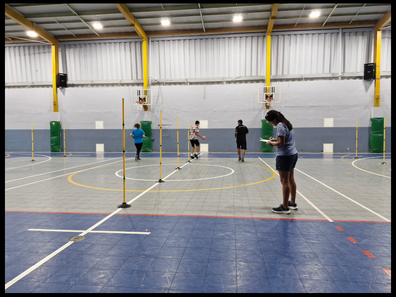 Imagen ilustrativa de prueba en gimnasio con piso sintético