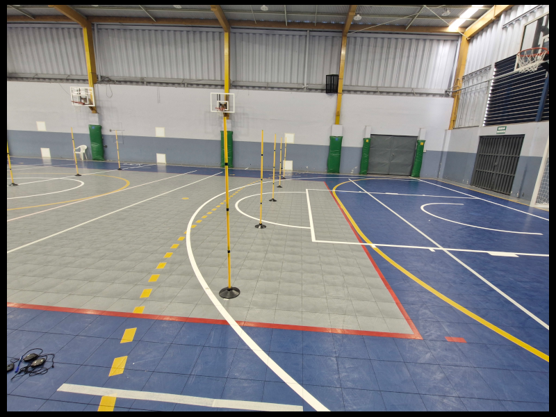 Imagen ilustrativa de prueba en gimnasio con piso sintético