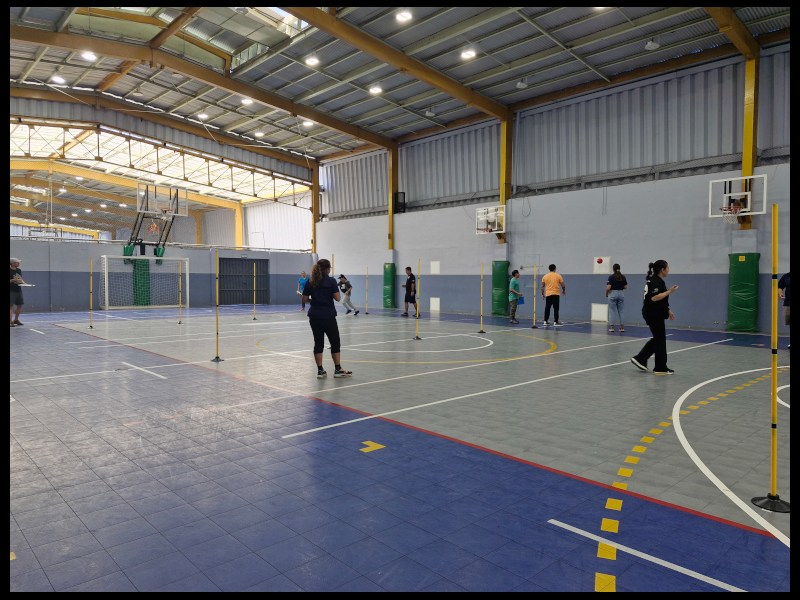 Imagen ilustrativa de prueba en gimnasio con piso sintético